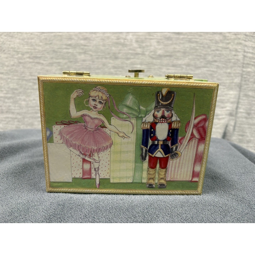 VTG 80s Kiyo & Co Reco Christmas Magic Music Box Nutcracker Sandra Kuck Plays